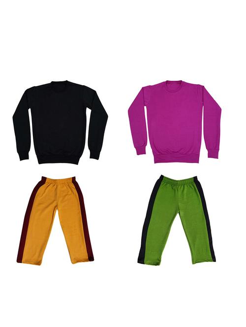 multi colored fleece full length sets twin & dungree - 18864776 - Very Small Image - 1