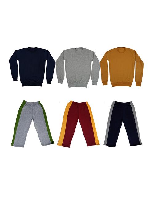 multi colored fleece full length sets twin & dungree - 18865809 - Very Small Image - 1
