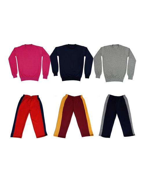 multi colored fleece full length sets twin & dungree - 18865820 - Very Small Image - 1