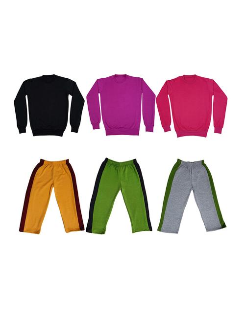 multi colored fleece full length sets twin & dungree - 18865892 - Very Small Image - 1