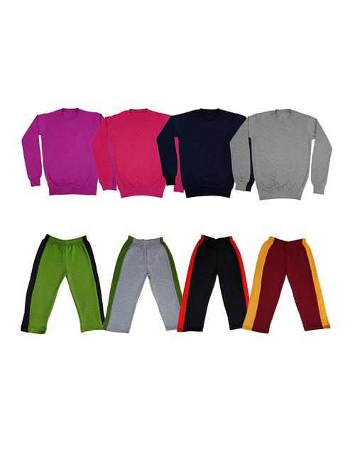 multi colored fleece full length sets twin & dungree - 18865904 - Very Small Image - 1