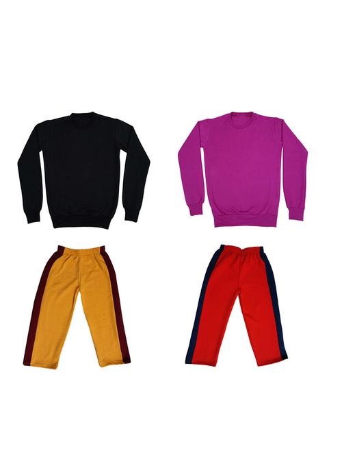 multi colored fleece full length sets twin & dungree - 18865907 - Very Small Image - 1
