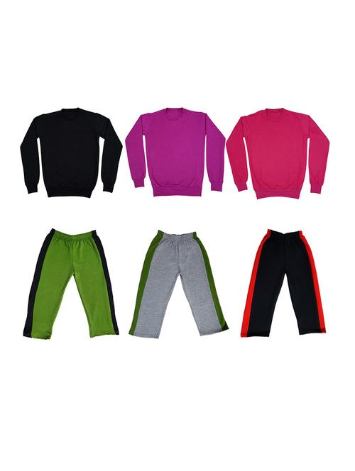 multi colored fleece full length sets twin & dungree - 18865915 - Very Small Image - 1