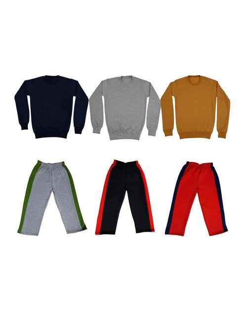 multi colored fleece full length sets twin & dungree - 18866313 - Very Small Image - 1