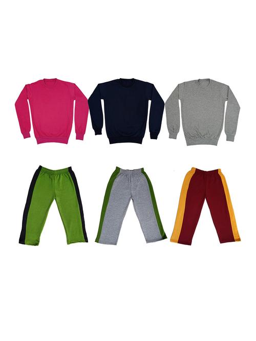multi colored fleece full length sets twin & dungree - 18866326 - Very Small Image - 1
