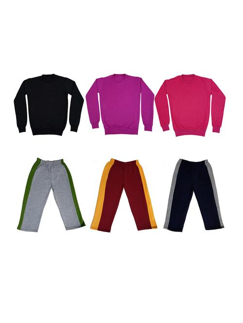 multi colored fleece full length sets twin & dungree - 18866460 - Very Small Image - 1