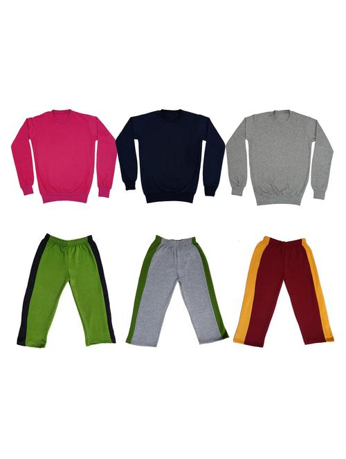 multi colored fleece full length sets twin & dungree - 18866902 - Very Small Image - 1