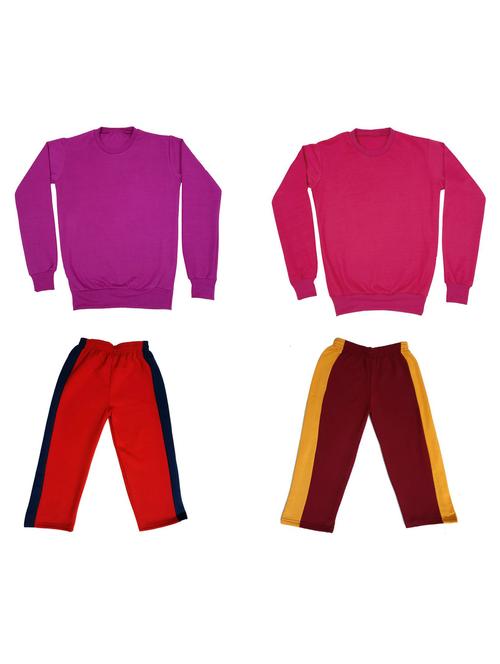 multi colored fleece full length sets twin & dungree - 18866903 - Very Small Image - 1