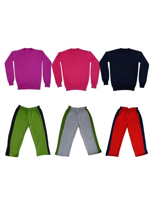 multi colored fleece full length sets twin & dungree - 18866907 - Very Small Image - 1