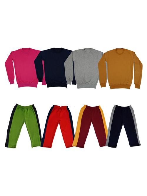 multi colored fleece full length sets twin & dungree - 18867268 - Very Small Image - 1