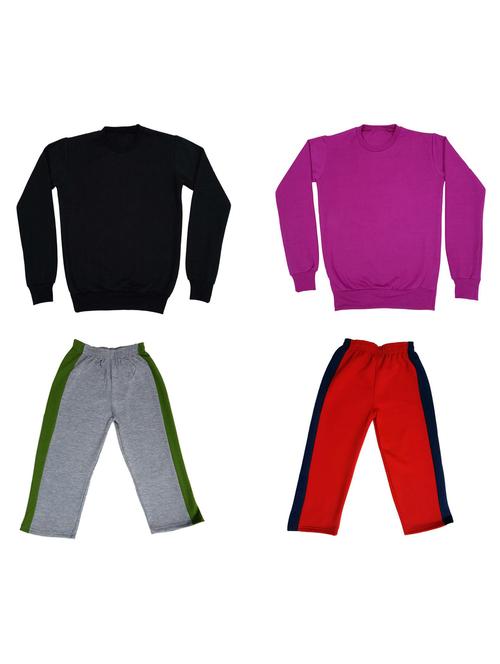 multi colored fleece full length sets twin & dungree - 18867280 - Very Small Image - 1