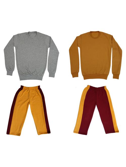 multi colored fleece full length twin sets & dungree - 18867345 - Very Small Image - 1