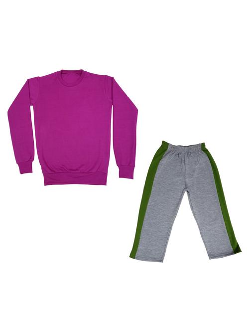 multi colored fleece full length twin sets & dungree - 18867381 - Very Small Image - 1