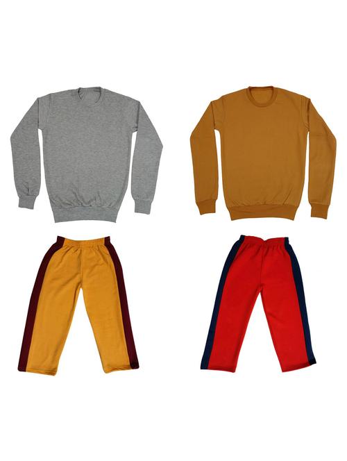 multi colored fleece full length sets twin & dungree - 18867468 - Very Small Image - 1