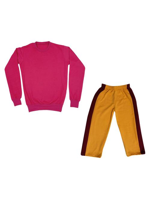 multi colored fleece full length twin sets & dungree - 18867469 - Very Small Image - 1