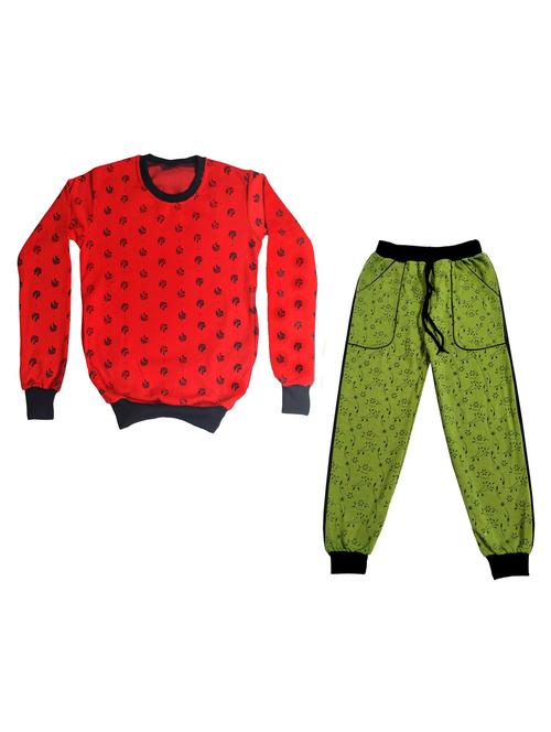 multi colored fleece full length sets twin & dungree - 18868126 - Very Small Image - 1