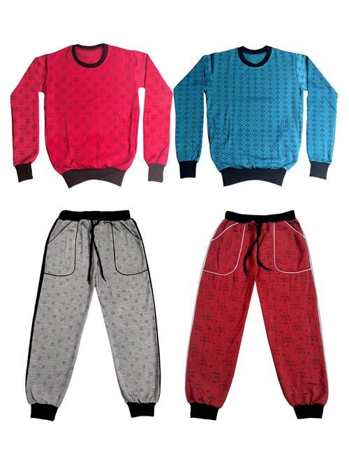 multi colored fleece full length sets twin & dungree - 18868209 - Very Small Image - 1