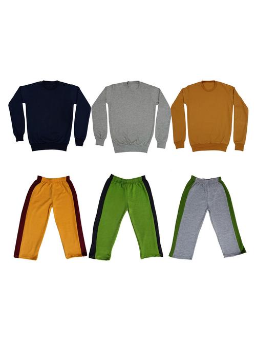 multi colored fleece full length sets twin & dungree - 18868367 - Very Small Image - 1