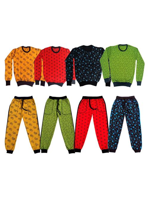 multi colored fleece full length twin sets & dungree - 18868956 - Very Small Image - 1