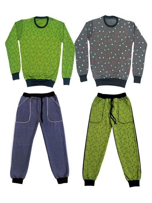 multi colored fleece full length sets twin & dungree - 18869411 - Very Small Image - 1