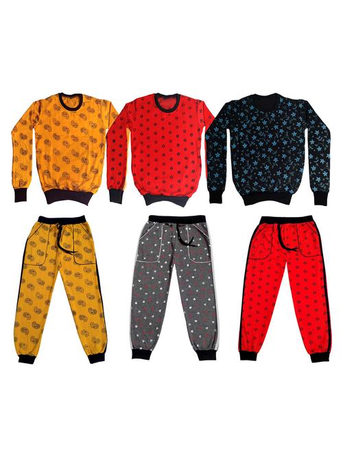 multi colored fleece full length sets twin & dungree - 18869429 - Very Small Image - 1