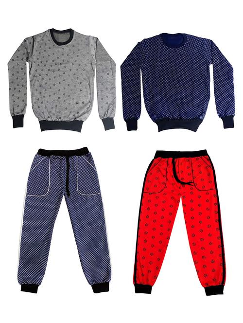multi colored fleece full length sets twin & dungree - 18869477 - Very Small Image - 1