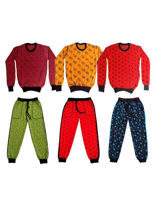 multi colored fleece full length sets twin & dungree - 18869482 - Very Small Image - 1