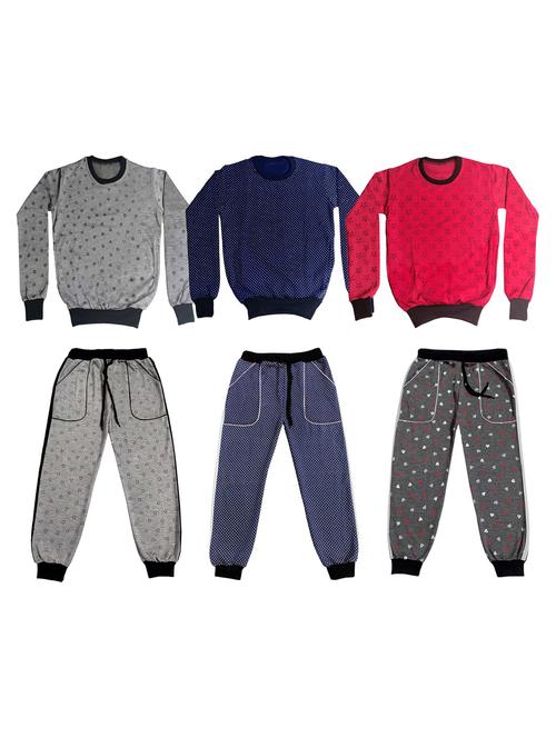 multi colored fleece full length sets twin & dungree - 18869483 - Very Small Image - 1