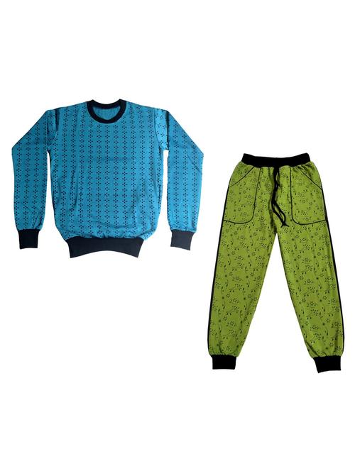 multi colored fleece full length sets twin & dungree - 18869488 - Very Small Image - 1