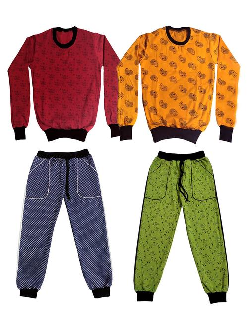 multi colored fleece full length sets twin & dungree - 18869675 - Very Small Image - 1