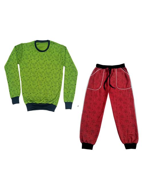 multi colored fleece full length sets twin & dungree - 18869684 - Very Small Image - 1
