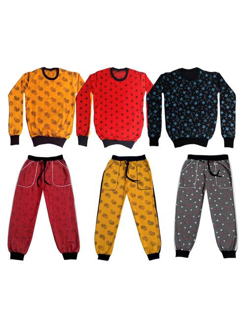 multi colored fleece full length sets twin & dungree - 18869686 - Very Small Image - 1