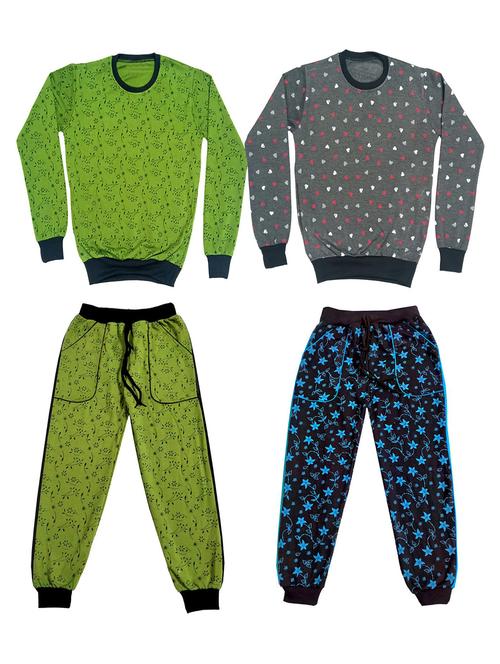 multi colored fleece full length sets twin & dungree - 18869688 - Very Small Image - 1