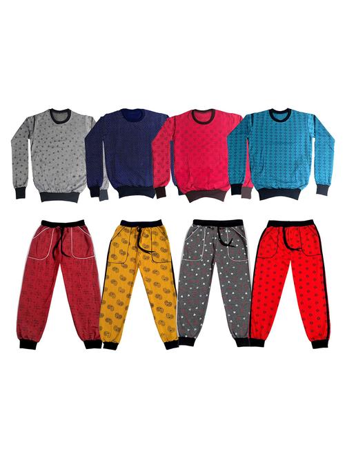 multi colored fleece full length sets twin & dungree - 18869764 - Very Small Image - 1