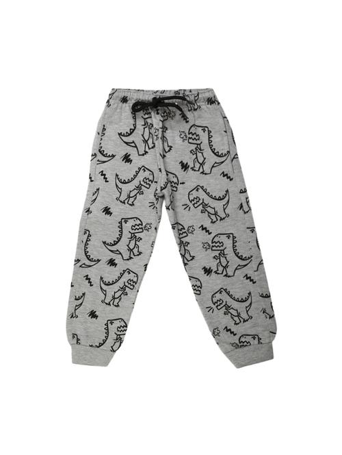 grey printed cotton casual trouser - 18870177 - Very Small Image - 1