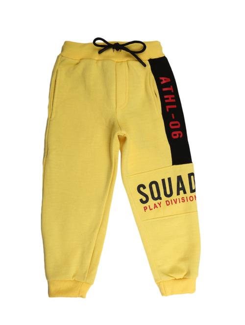 yellow printed cotton casual trouser - 18870178 - Very Small Image - 1