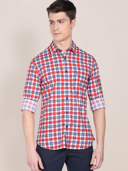 mens checks casual shirt - 18870275 - Very Small Image - 1