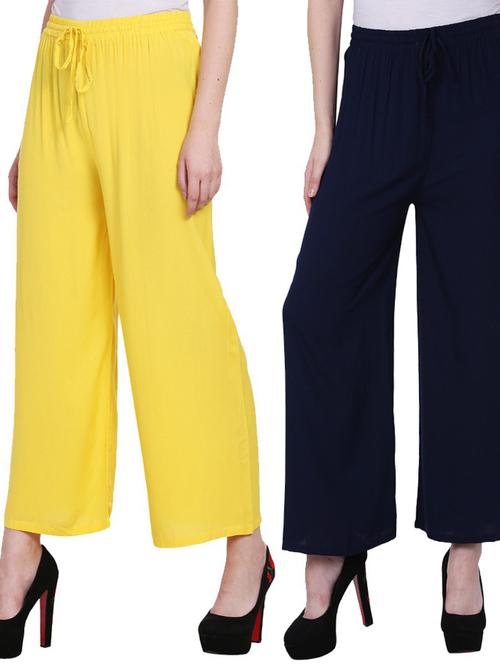 multi colored viscose trousers - 18870462 - Very Small Image - 1