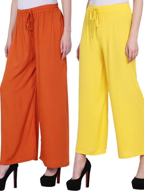 multi colored viscose trousers - 18870498 - Very Small Image - 1