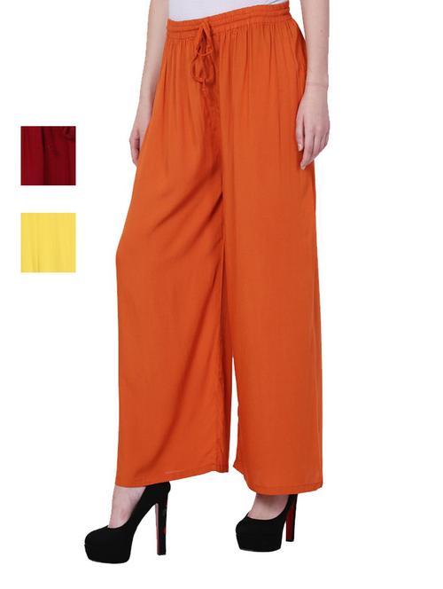 multi colored viscose trousers - 18870524 - Very Small Image - 1