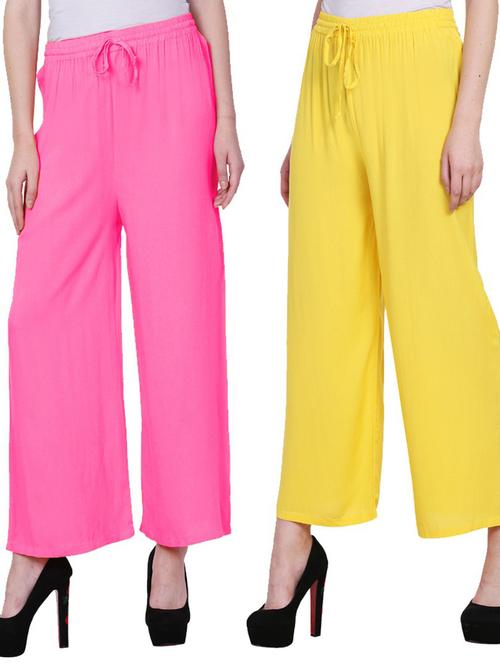 multi colored viscose trousers - 18870552 - Very Small Image - 1