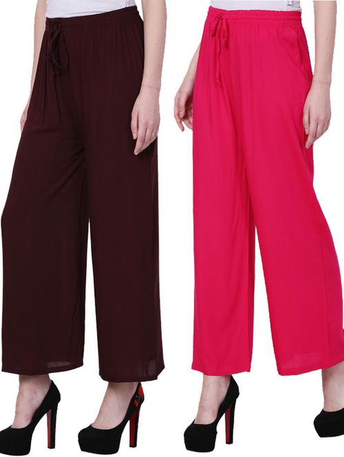 multi colored viscose trousers - 18870648 - Very Small Image - 1