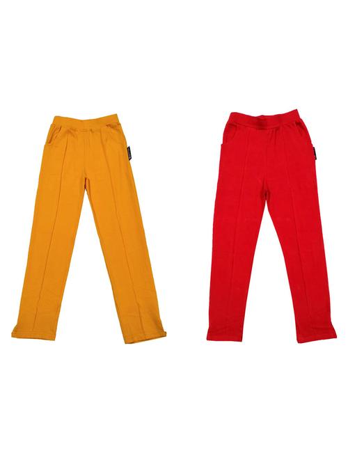 yellow cotton blend casual trouser - 18874600 - Very Small Image - 1