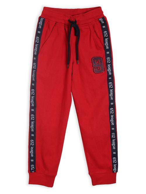 red cotton blend joggers - 18874762 - Very Small Image - 1