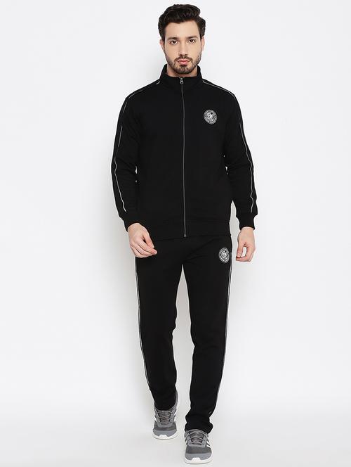 zip up solid track suit - 18874826 - Very Small Image - 1