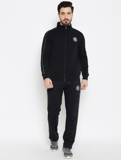 zip up solid track suit - 18874827 - Very Small Image - 1