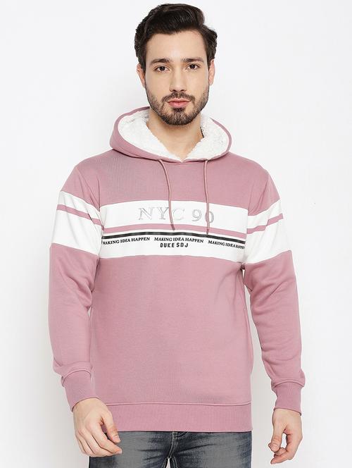 pink cotton blend taped sweatshirt - 18874844 - Very Small Image - 1