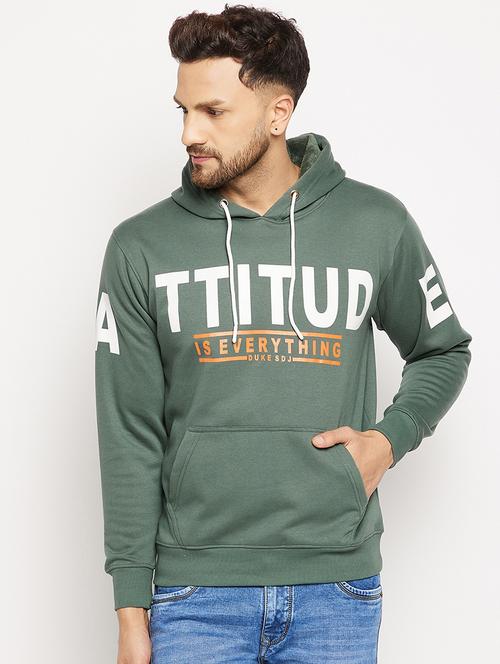 hooded front print sweatshirt - 18874848 - Very Small Image - 1