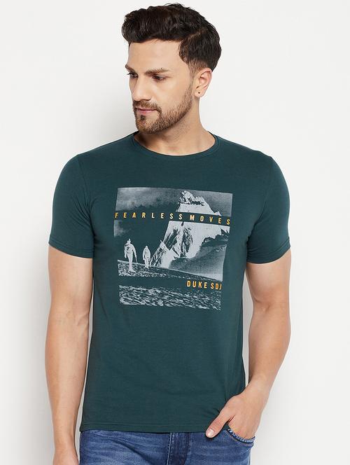 men front printed round neck t-shirt - 18874958 - Very Small Image - 1