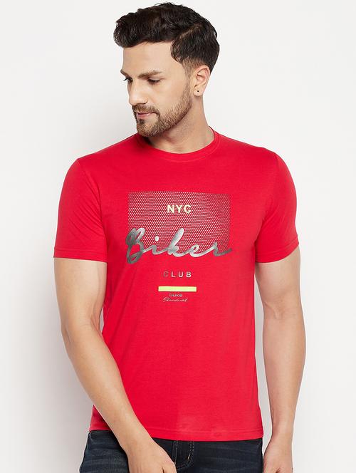 men front printed round neck t-shirt - 18874962 - Very Small Image - 1